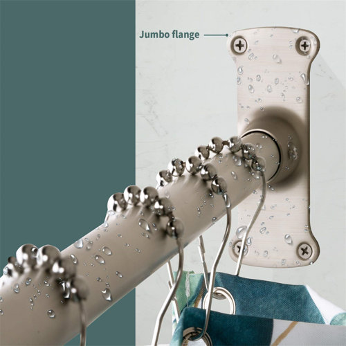 Blooming 62'' LShaped Drill / Screw Shower Curtain Rod Wayfair